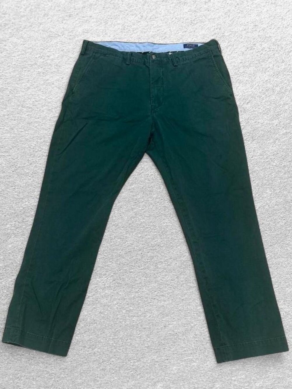 Polo Ralph Lauren Stretch Straight Fit Chino Pants Green Men 38x30 Cotton Preppy